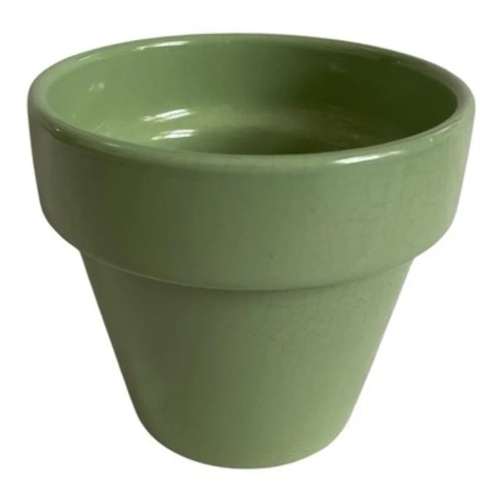 Norcal Sage Green Glazed Ceramic Flower Pot Planter 5.5
